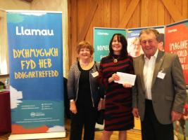 Presentation of cheque for Llamau